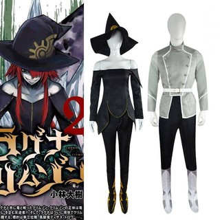 Trang phục cosplay anime PS2 Ragna Crimson - Bộ gồm áo, nón và giày cho Halloween