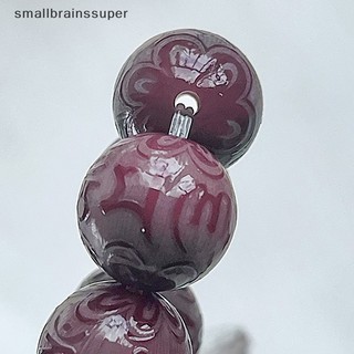 Smallbrainssuper Chuỗi Hạt Bồ Đề Tự Nhiên Màu Tím Phong Cách Phật Giáo