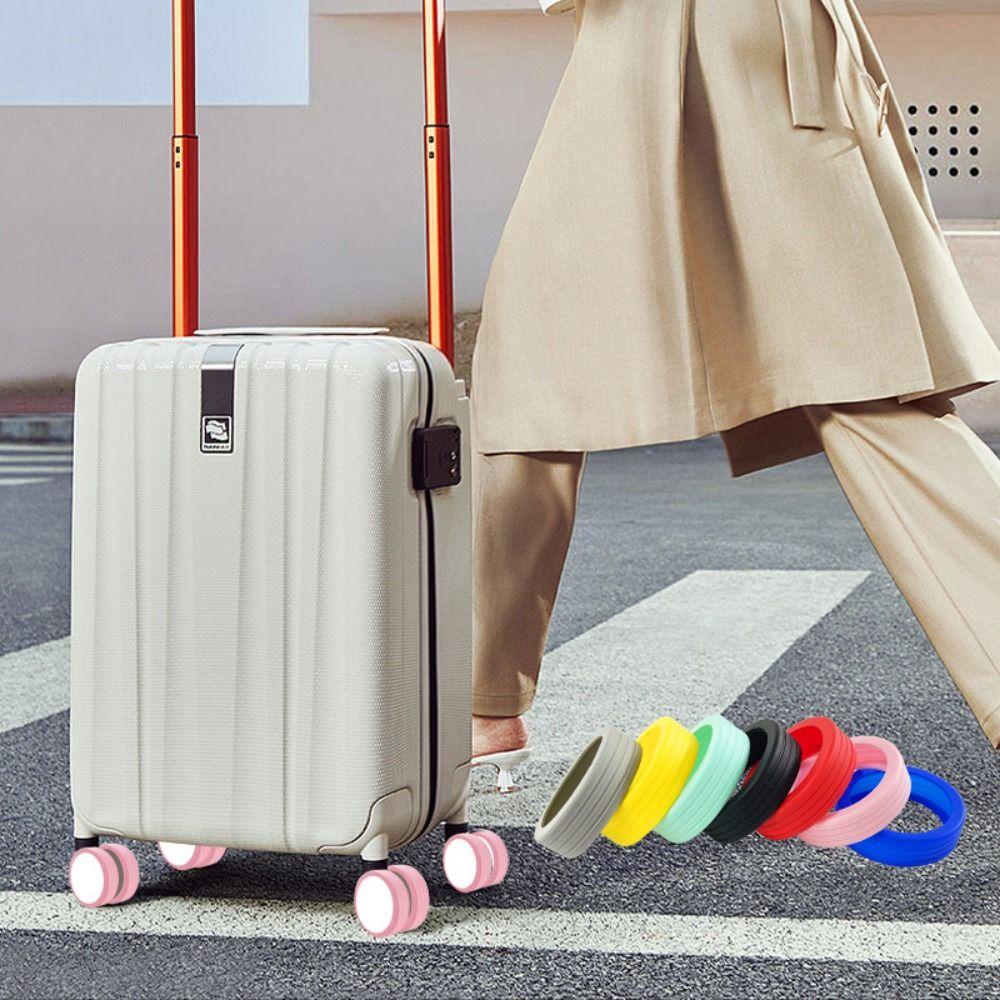 PYCOU 4 / 8 Cái / bộ Bảo Vệ Bánh Xe Hành Lý, Với Âm Thanh Im Lặng Giảm Bánh Xe Mang Hành Lý Du Lịch Bánh Xe, Bánh Xe Tiếng Ồn Bảo Vệ Bao Phụ Kiện Hộp Xe Đẩy Bánh Bao