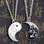 Vòng Tay Vòng cổ Mặt Hình Rồng yin yang Âm Dương Có Thể Điều Chỉnh Cho Cặp Đôi Bạn Trai Bạn Gái Mới