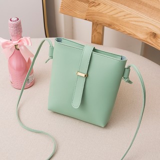 Túi Đeo Chéo mini Bằng Da Nhám Màu Trơn Thời Trang Cho Nữ