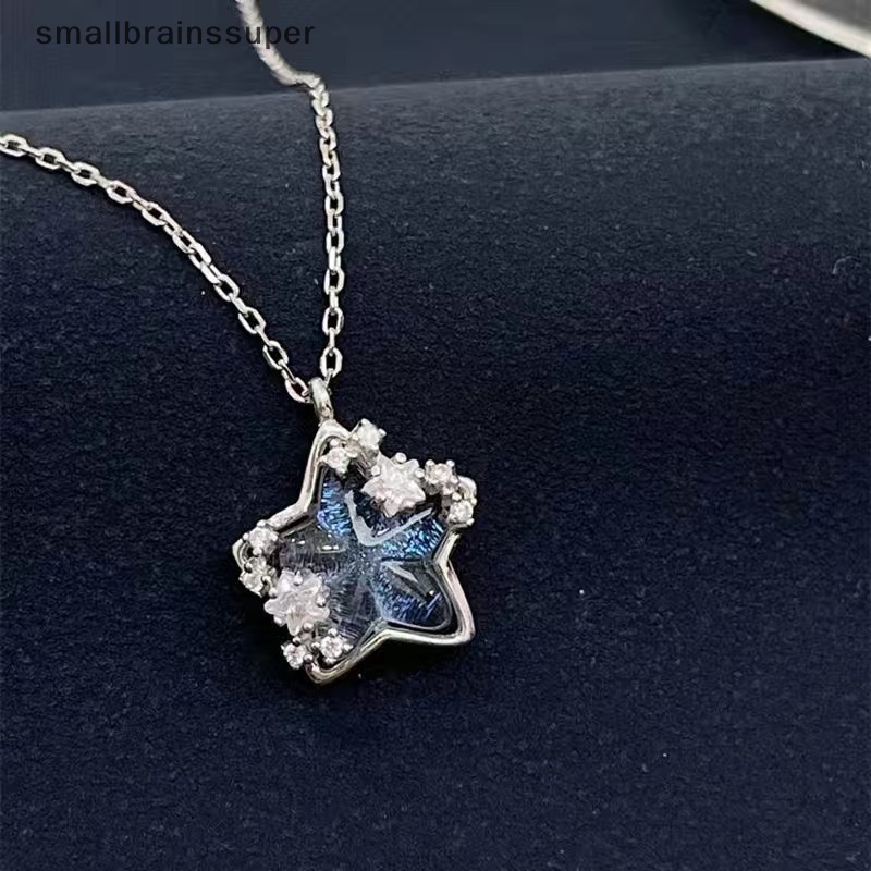 Smallbrainssuper Vòng cổ Mặt Hình Ngôi Sao Mặt Trăng Pha Lê Thanh Lịch Cá Tính Cho Nữ sbs