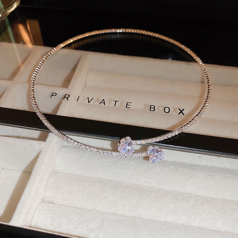 Zircon Giọt Nước Mặt Dây Chuyền Hai Lớp, Cay Sáng, Phù Hợp Cho Cô Gái Sang Trọng