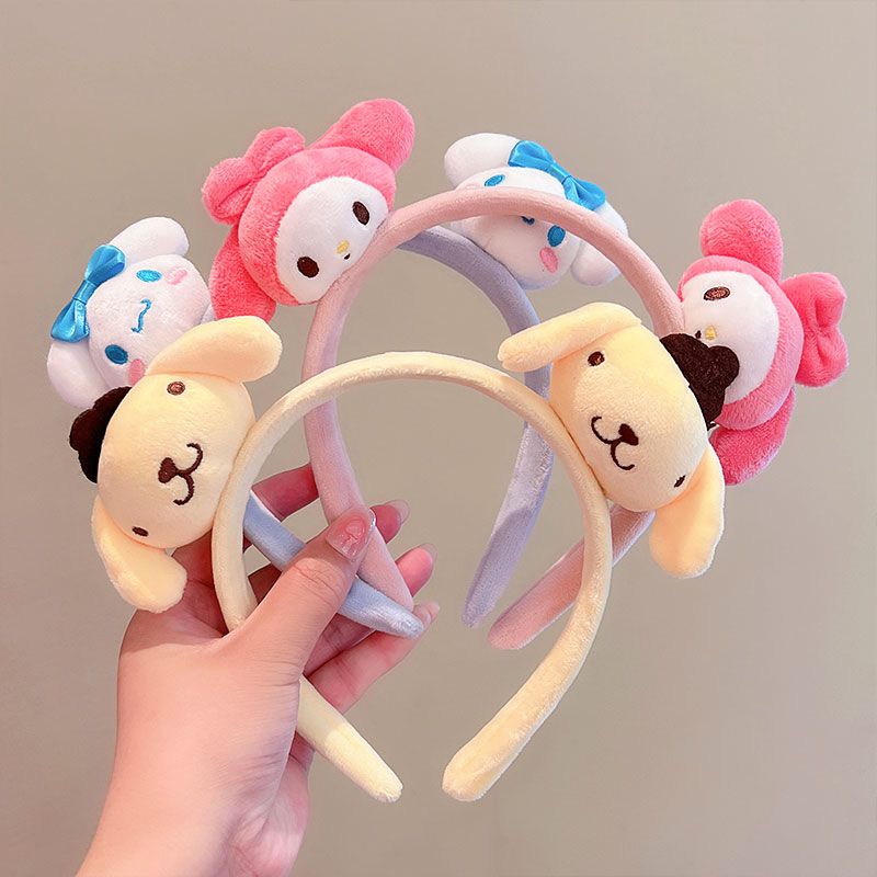 Bờm Tóc,Băng Đô Cài Tóc Hoạt Hình Sanrio/Melody/Kuromi/Cinnamoroll/Pompom Đáng Yêu Phụ Kiện Tóc Empoli
