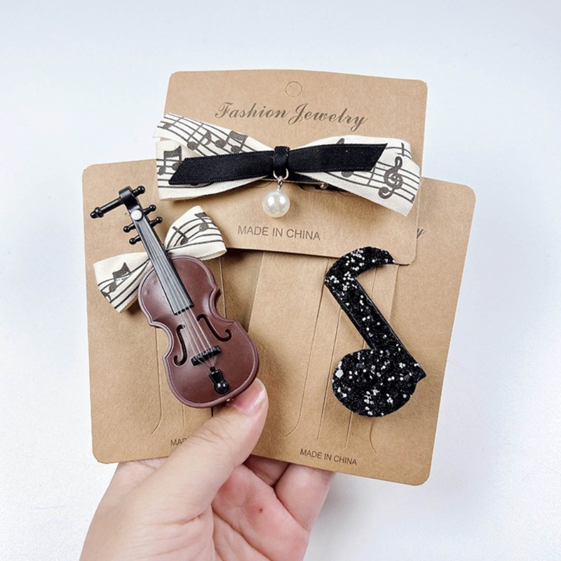 Coo Barrettes Kẹp Tóc Nhạc Violin Note Phụ Kiện Tóc