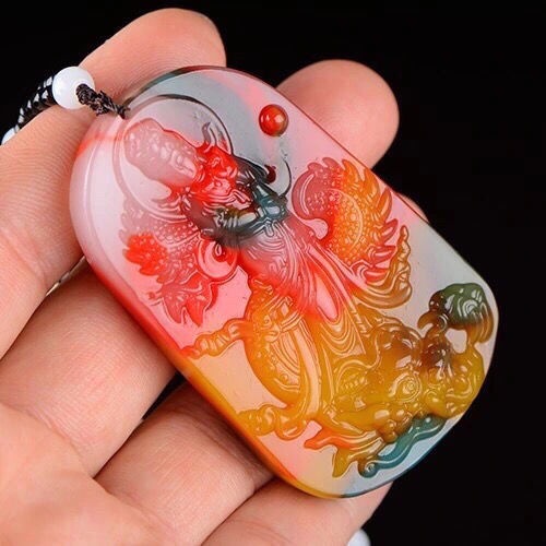 Topaz Mặt Dây Chuyền Hình Rồng / Gà / Rồng / Máu Ngọc Bích Nhiều Màu Sắc Cho Nam Và Nữ