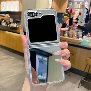 Sang Trọng Ốp Điện Thoại Nắp Gập Tráng Gương Chống Sốc Cho samsung galaxy z flip 5 z flip 4 z flip 3 flip5