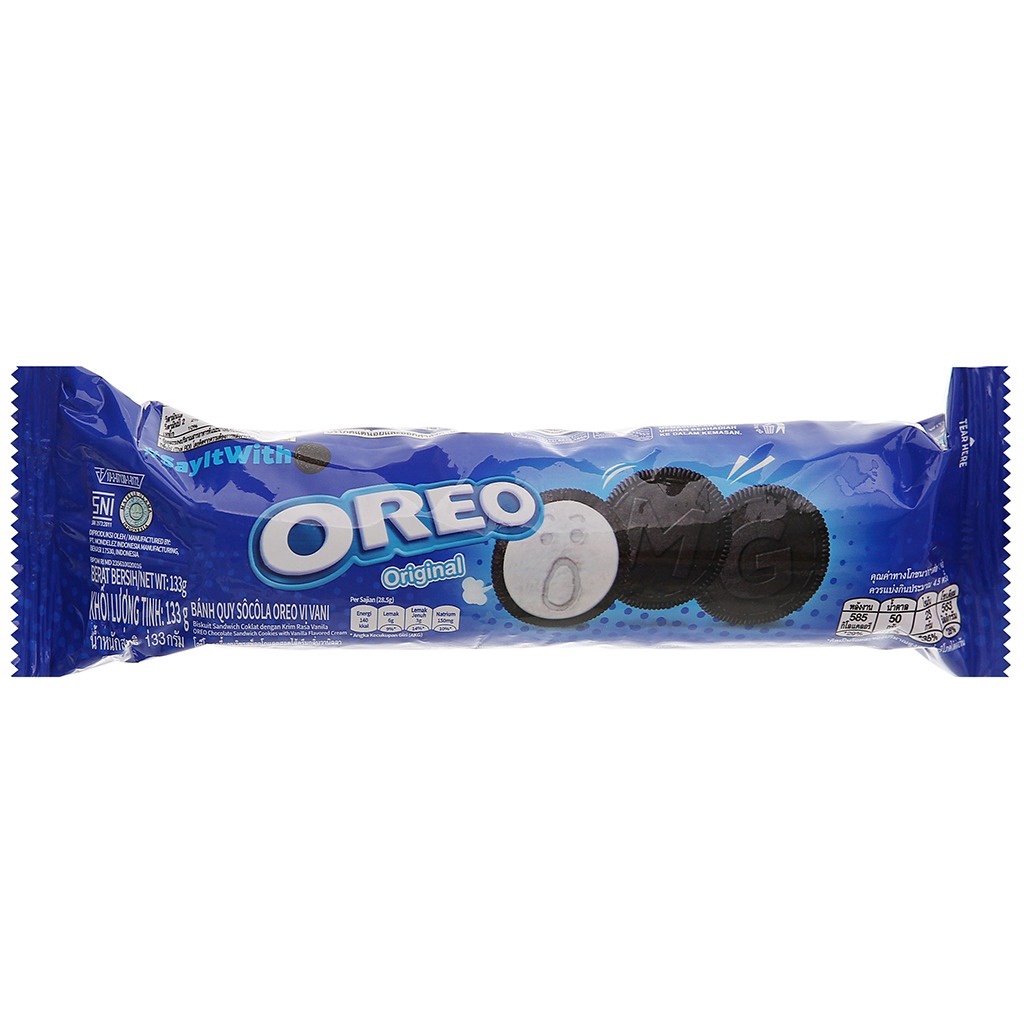 Thùng 24 cây bánh quy Oreo vani 133g