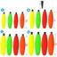DARON 10 Chiếc Xì Gà Nổi, Có Ống Cắm Bọt Cứng Câu Cá Đúc Dài, Phao Nổi Nhẹ Độ Cứng Cao S M L XL Nút Câu Cá Bobbers Thuyền Câu Cá
