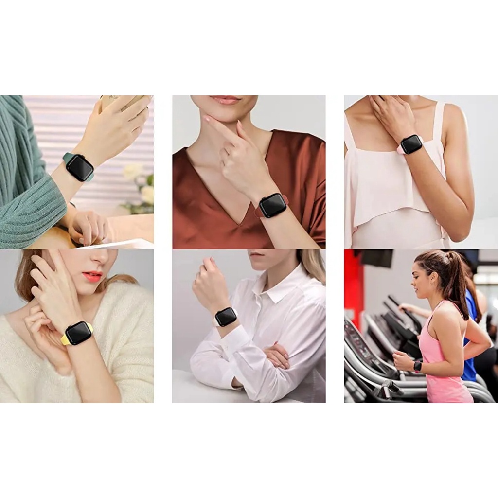 Vòng silicon cho Apple Watch Band Ultra 3 2 49mm Series 11 10 9 45mm 41mm 44mm 40mm 42mm 38mm Vòng đeo tay dây thun iWatch 8 7 6 5 4 3 2 1 Dây đeo