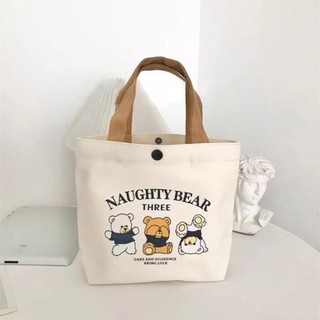 Túi xách Mini JOYFULLIFE, Túi Tote vải canvas đào, Túi lưu trữ dung lượng lớn hoạt hình dễ thương Dã ngoại