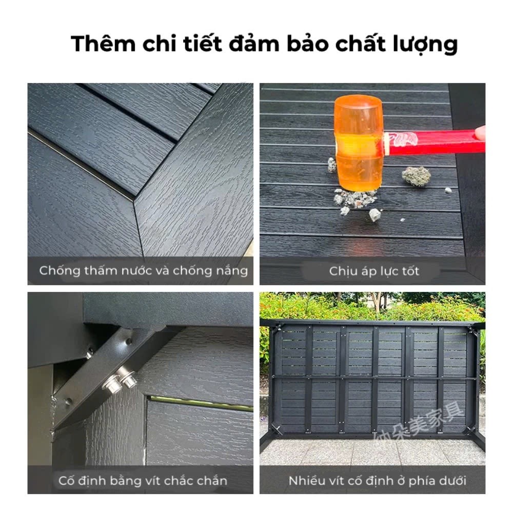 Bộ bàn ghế sân vườn ngoài trời HCN Bộ bàn ghế ban công ngoài trời nhôm đúc Bàn ghế ngoài trời - BO13