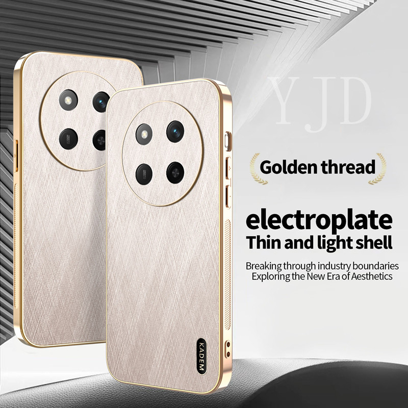 Ốp Lưng Cho Honor X9C Smart X9B X9A Gold Silk Skin PC Khung Mạ Điện Chống Rơi Vỏ Điện Thoại