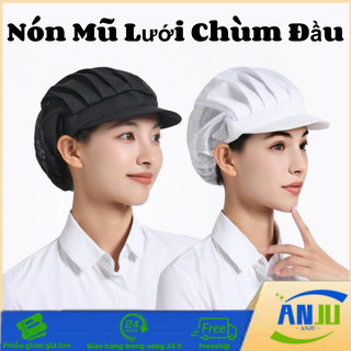 Nón vải lưới trùm tóc công nhân thực phẩm, Mũ Lưới Trùm Đầu, Nón Mũ Lưới Chùm Đầu