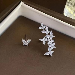 Bông Tai Dạng Kẹp Hình Bướm Bằng Kim Loại Cao Cấp Phong Cách retro Hàn Quốc Một Lớp Đơn Giản