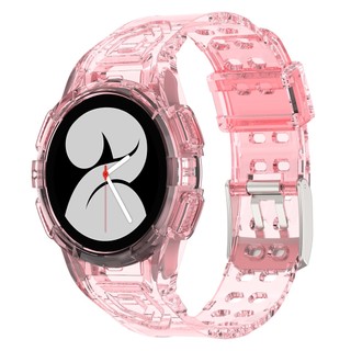 Trong Suốt Dây Đeo Bằng silicone + Vỏ Bảo Vệ Cho Đồng Hồ samsung galaxy watch 6 5 4 40mm 44mm