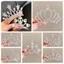 DELMER Trẻ Em Tiara Headband, Hoa Bướm Pha Lê Vương Miện Lược Tóc, Ngọc Trai Ngôi Sao Rỗng Kim Cương Giả Kẹp Tóc Nữ / Trẻ Em