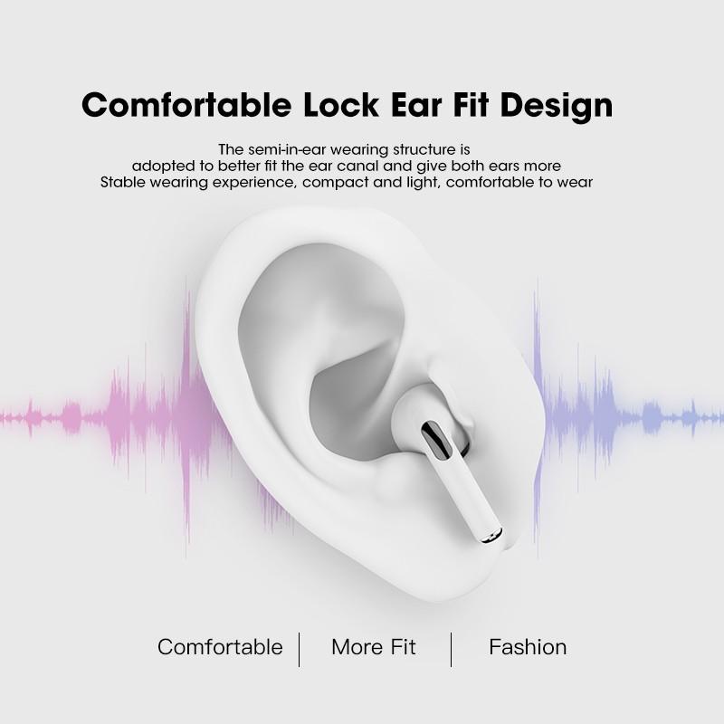 Tai nghe Pro 4 Bluetooth không dây mini, bass sâu, âm thanh HiFi, chống ồn, ghép nối nhanh