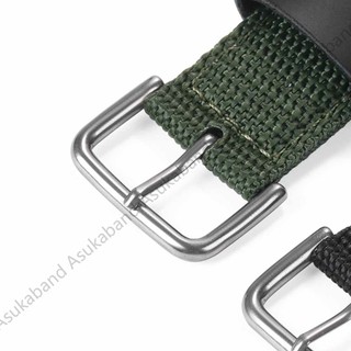 Dây đeo đồng hồ Nylon thể thao 18mm cho AE-1200WH MRW-200 SGW-300 AQ-S810W Nam Nữ Xanh Đen Nâu Vòng Tay Phong Cách Quân Sự Phụ Kiện Đồng Hồ