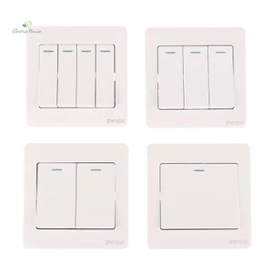 Tường 1 / 2 / 3 / 4 Gang 1Way Nút Bật / Tắt Nút Nhấn mới
