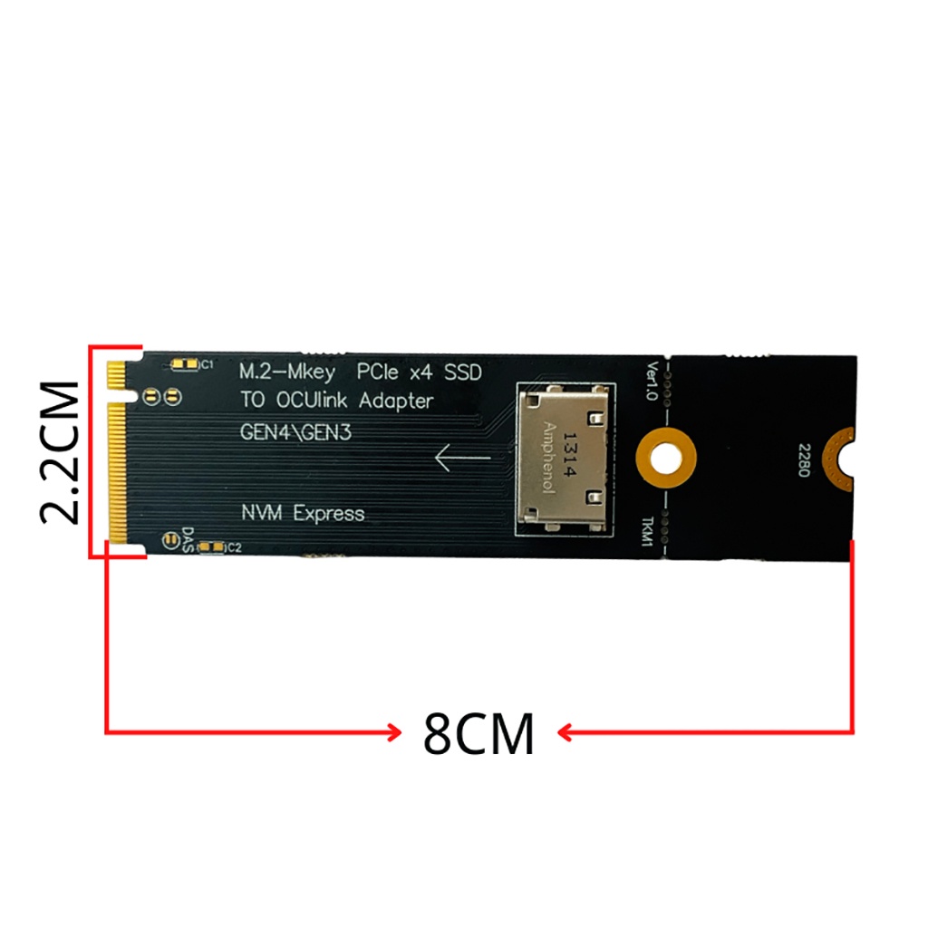 Thẻ Chuyển Đổi pci-e x4 ssd Sang u.2 oculink sff-8612 gen4 / gen3 2.5 inch nvme u.2 (sff 8639) Sd pci-e