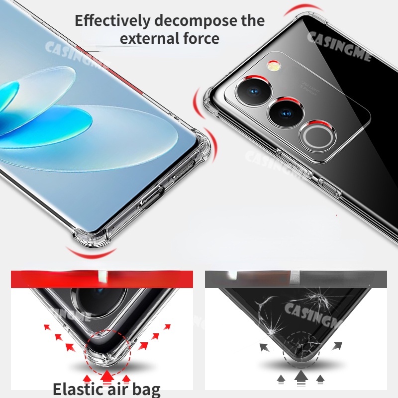 Ôp Điện Thoại Silicon Trong Suốt Có Túi Khí Chống Sốc Cho vivo v29e 2023 vivo v29e v 29 29v v29e vivov29e v 29e v29 e 5g 2023 Ốp