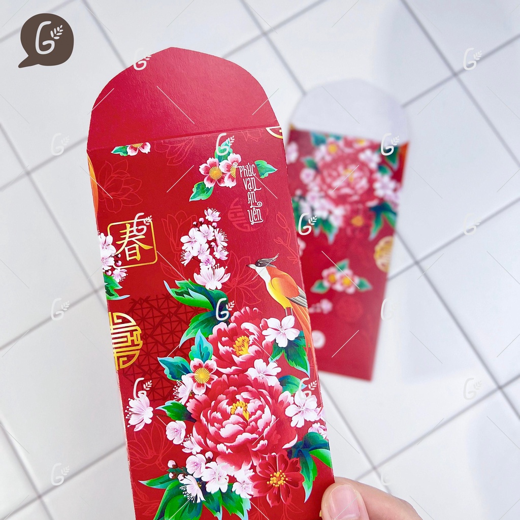 Bao lì xì tết 2025 cao cấp của Gác Xép chất liệu Kraft Nhật nhập khẩu - Mã GX024