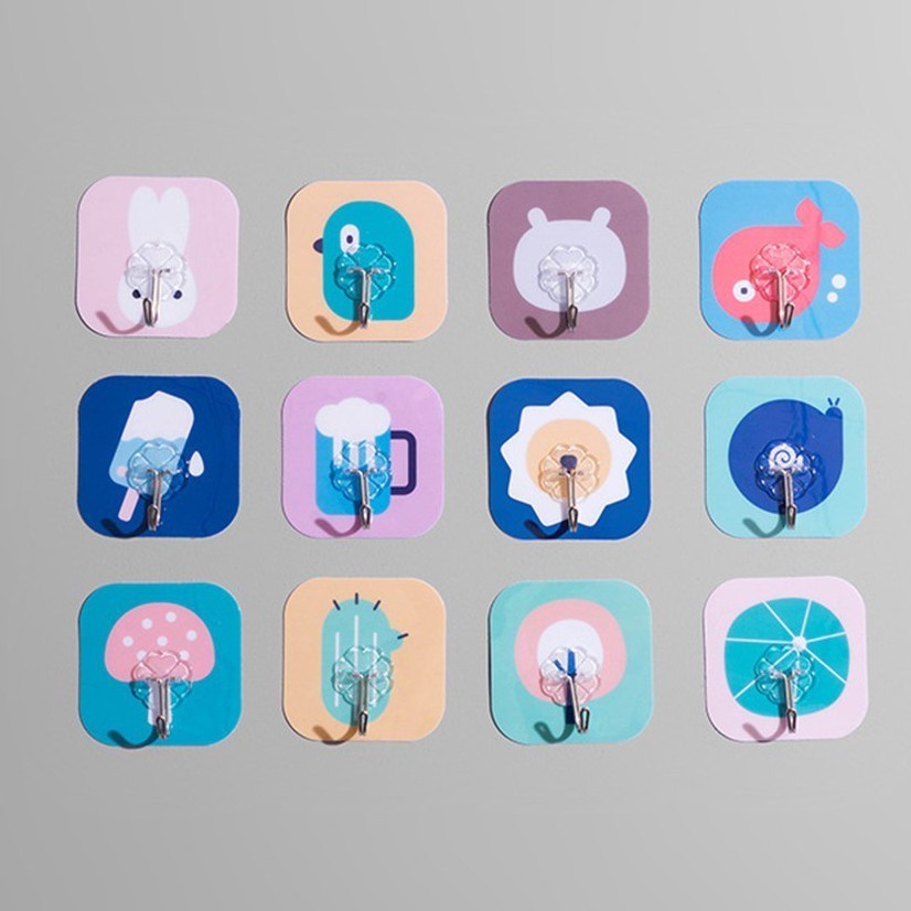 Móc Dán Tường Siêu Dính Chịu Lực Không Đóng Đinh Decor Trang Trí Phòng Bếp-Phòng Ngủ Nhiều Hình Cute - Gia Dụng Anh Thu