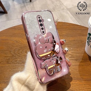 ốp lưng oppo reno 2z reno2 f reno 2 Ốp Điện Thoại Silicon Mềm Mạ Điện Họa Tiết Thỏ Lấp Lánh Chống Rơi Cho oppo reno 2z reno2 f reno 2