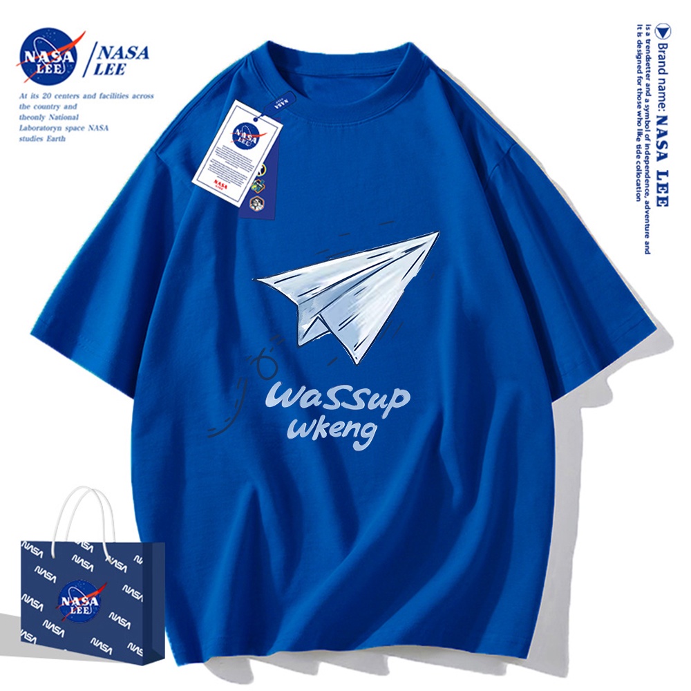Nasa Áo Thun cotton Tay Ngắn Dáng Rộng Thời Trang Mùa Hè 2024 Cho Nam