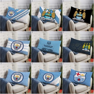 Câu Lạc Bộ Bóng Đá Manchester City Logo Hình Chữ Nhật Vỏ Gối Một Mặt In Hình Đệm Polyester Trang Trí Sofa Nhà (Không Có Lõi)
