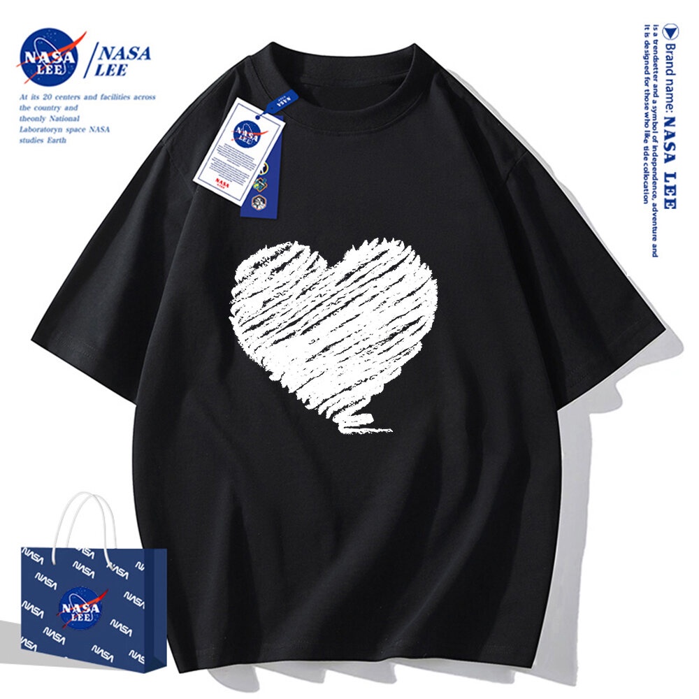 Áo Thun Cotton Tay Ngắn Dáng Rộng Nasa – Thời Trang Mùa Hè 2024 Cho Nam