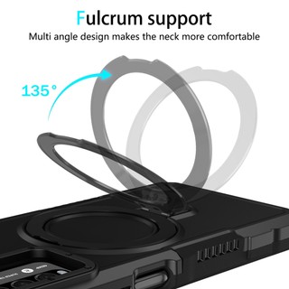 Dành Cho Redmi 9T POCO M3 Ốp điện thoại Có Giá Đỡ Nhẫn PC Cứng Lưng Mềm TPU Edge Quân Sự Cấp Chống Rơi Chống Sốc Mỏng Bao