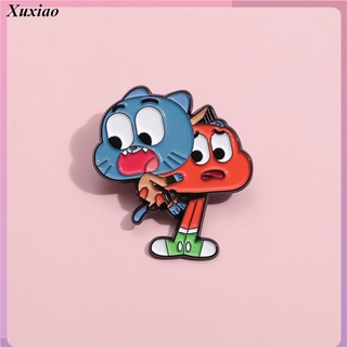 Hoạt Hình Ghim Cài Ba Lô / Ba Lô Bằng Kim Loại Họa Tiết Hoạt Hình comedy the amazing world of gumball Men Làm Quà Tặng Bạn Bè
