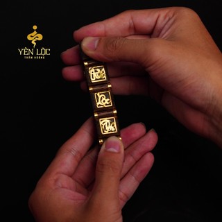 [BV] Lách Trầm Phúc Lộc Thọ Bảng Vuông - Trầm Hương Sánh Chìm -  Trầm Hương Yên Lộc - Tặng Hộp VIP
