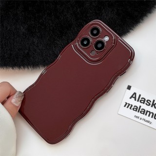Ốp Điện Thoại Mềm Màu Đỏ Rượu Cho iphone 15 15pro max 13 mini 14 14pro 14max 12 11 pro max ix xr se2 plus