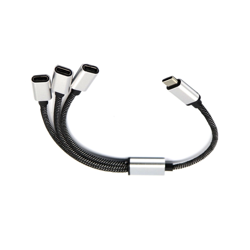 Vision USB C Nam sang 3 USB C Nữ Bộ Chia Dây Chuyển Đổi Nhiều Hub Cổng USB C Hub Sạc Nguồn Chia Adapter 11