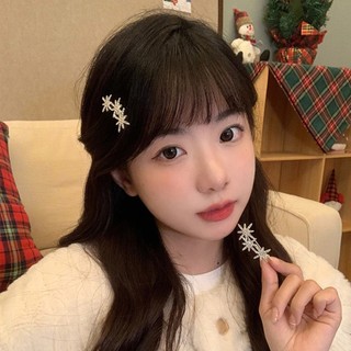 Kẹp Tóc Hình Ngôi Sao / Bông Tuyết / Hình Bát Giác Đính Đá Dễ Thương Ngọt Ngào