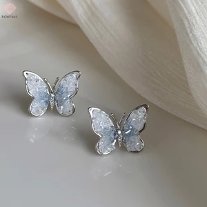 1 Cặp Bông Tai Hoa Pha Lê Màu Sắc Thời Trang Phong Cách Hàn Quốc Cho Nữ Bông Tai Thanh Lịch Tinh Tế Tiệc Cưới Trang Sức Quà Tặng Mới