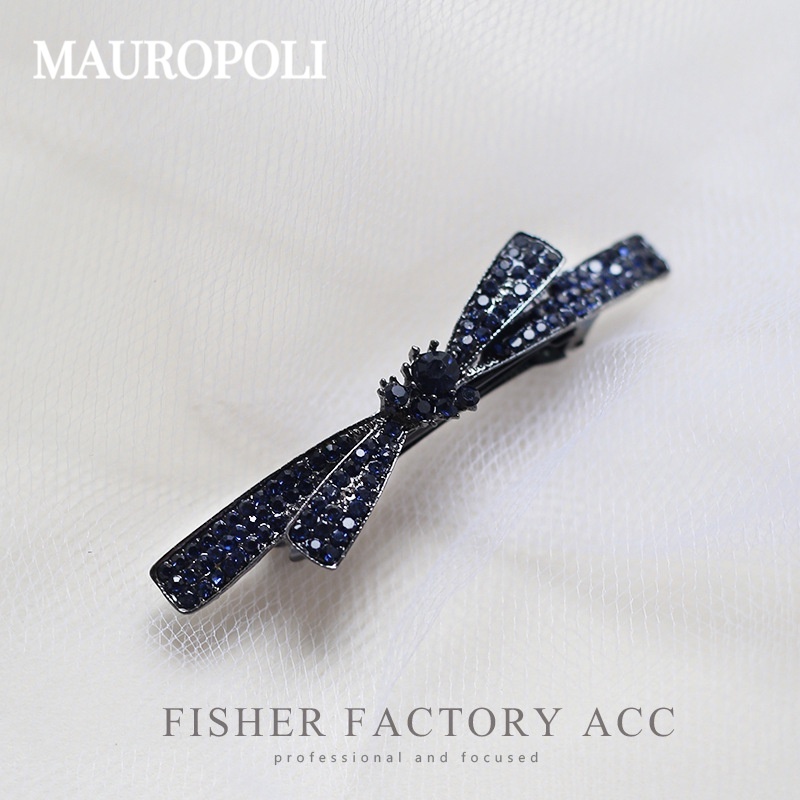 Mauropoli [Sẵn Sàng] Nơ Kim Cương Giả Cuộn Dây Hợp Kim Kẹp Tóc Nữ Hàn Quốc Retro Mũ Đội Đầu Thanh Lịch Top Kẹp Tóc Mùa Xuân