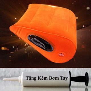 Ghế Đệm Hơi Tình Yêu Tây Cầm Có Tay + Bơm Tay Ghế Đệm Tình - Chính Hãng DOM1014