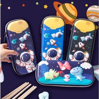 Hộp đựng bút cho bé sức chứa lớn in họa tiết 3D hoạt hình đáng yêu tiện lợi