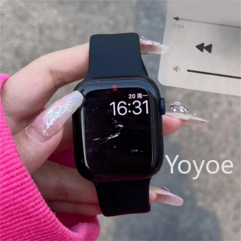Dây Silicone Thay Thế Cho ĐồNg Hồ Apple Watch Ultra 2 49mm Series 9 45mm 41mm 44mm 40mm 42mm 38mm iWatch serie 8 Ultra 7 SE 6 5 3