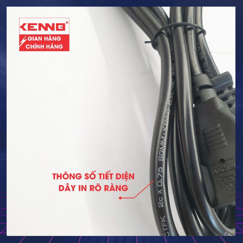 Dây nguồn nồi cơm, máy tính, siêu tốc, máy in, màn hình Qled/Kenno chịu tải 1500W