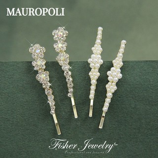 Mauropoli [Hàng Có Sẵn] Kẹp Tóc Hợp Kim Đính Đá Phong Cách Mới Cho Nữ