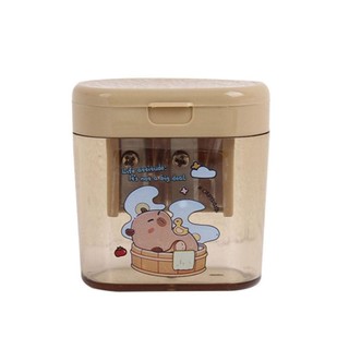 MEGOCE Sinh viên Máy mài bút chì dễ thương, Máy mài bút chì Capybara hoạt hình Mini, Máy mài bút chì cho trẻ em Dụng cụ mài di động hai lỗ