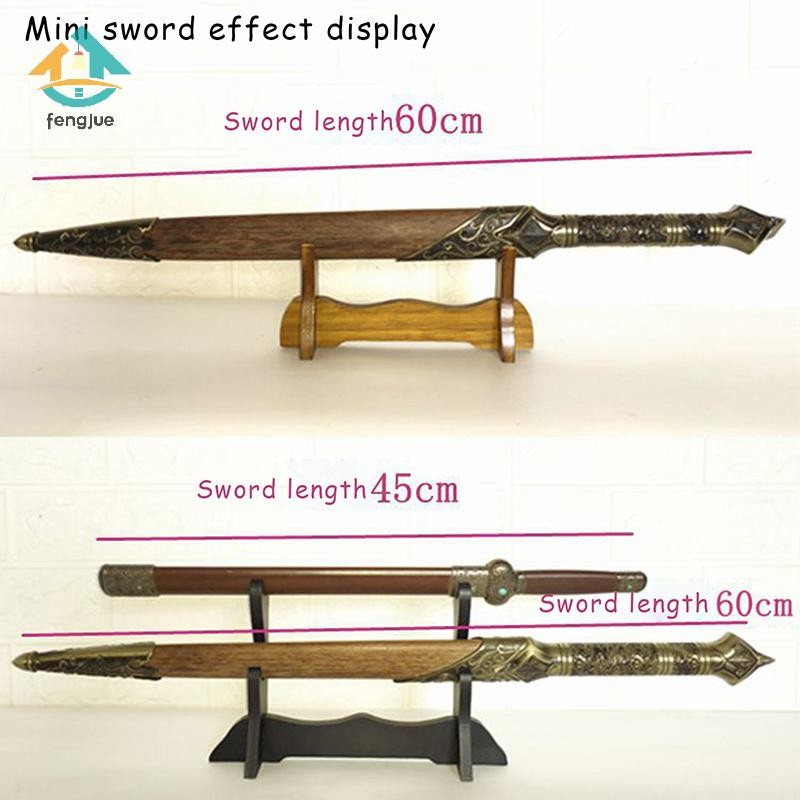 Fengjue Gỗ Chắc Chắn Thanh Kiếm Hiển Thị Đứng Katana Samurai Thanh Kiếm Tanto Dao Cosplay Cây Đũa Phép Giá Để Đồ TH