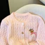 Olisi Preppy Phong Cách Hoạt Hình Chó Con Thêu Áo Len Nữ 2026 Xuân Thu Phong Cách Mới Ngọt Ngào Nhiều Màu Sắc Chấm Dệt Kim Cardigan V250220157