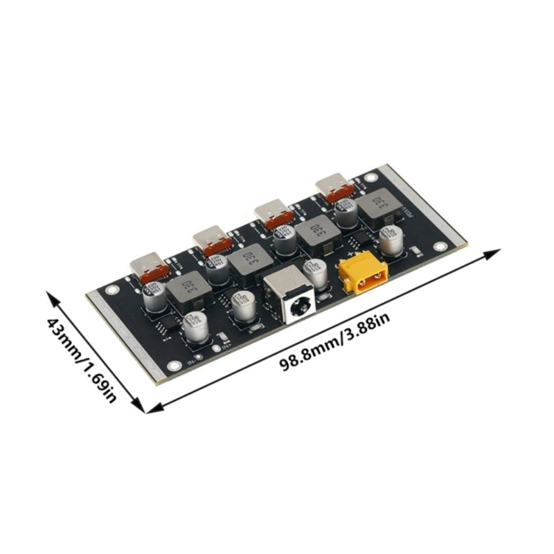 IOR 4 Way 65W Mô-đun sạc nhanh Bảng bảo vệ sạc Giao diện 4 chiều Type C