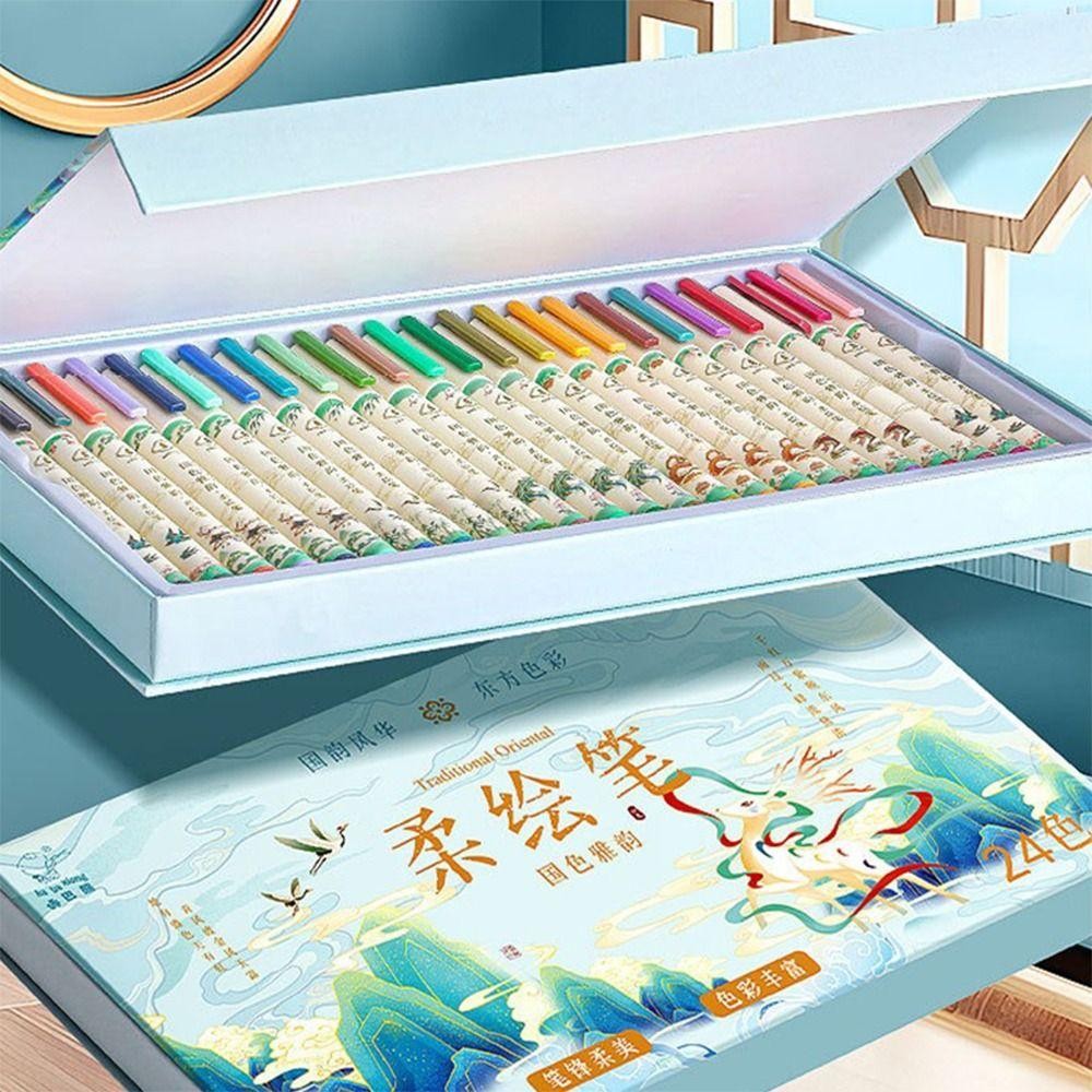 Bút Thư Pháp AWNGD, Đầu Mềm 24 Màu Bút Tranh Mềm, Đa Năng Nước Sắc Tố Mực Màu Nước Bút Trường Văn Phòng